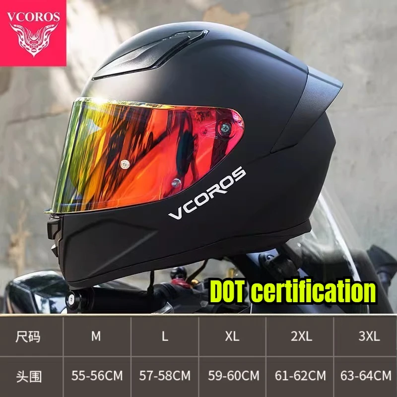 

VCOROS Motorcycle Helmet Full Face DOT Certified Unisex All Season Anti Fog Winter Riding Gear