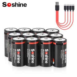 Soshine 3.7V 550mah USB Rechargeable Battery CR123 RCR123 16340 Lithium Battery 100% Original Batteries for Camera Flashlight