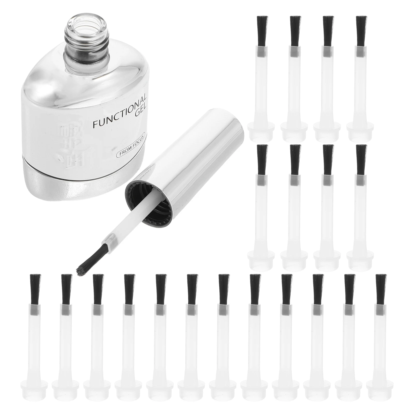 

Nail Polish Bottle Brush Applicator Replacement Round Head Liquid Gel Manicure Tool for Home Professional Use Hygienic Practical