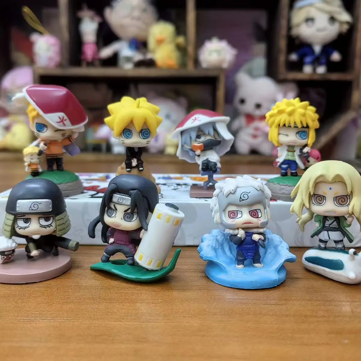 Muñeco de Anime Kawaii de Naruto, Estatua de PVC de Kakashi, Tsunade, Namikaze Minato, Hashirama Senju, Juguete Bonito para Coleccionar y Decorar