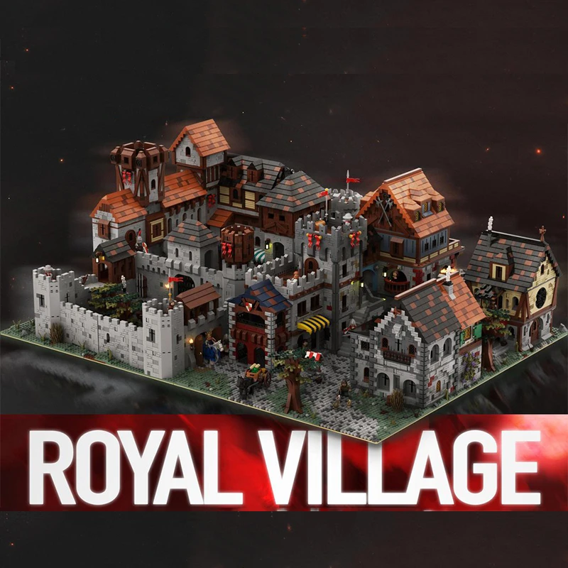 

20331pcs Moc Medieval Royal Village Castle Modular Model Building Bricks Sets Education Assembly Blocks Toys Kids Christmas Gift