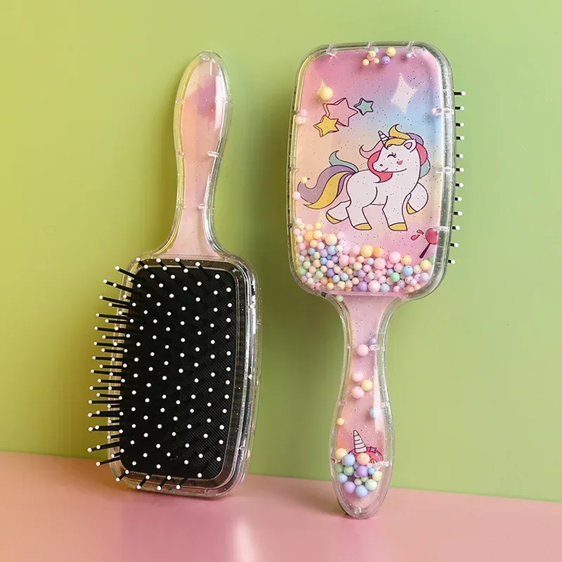 1 Piece Kids Girl Hair Comb Brush Kawaii Cute Cartoon Animal Panda Unicorn Massage Air Cushion Comb for Girl Sweet Hair Comb