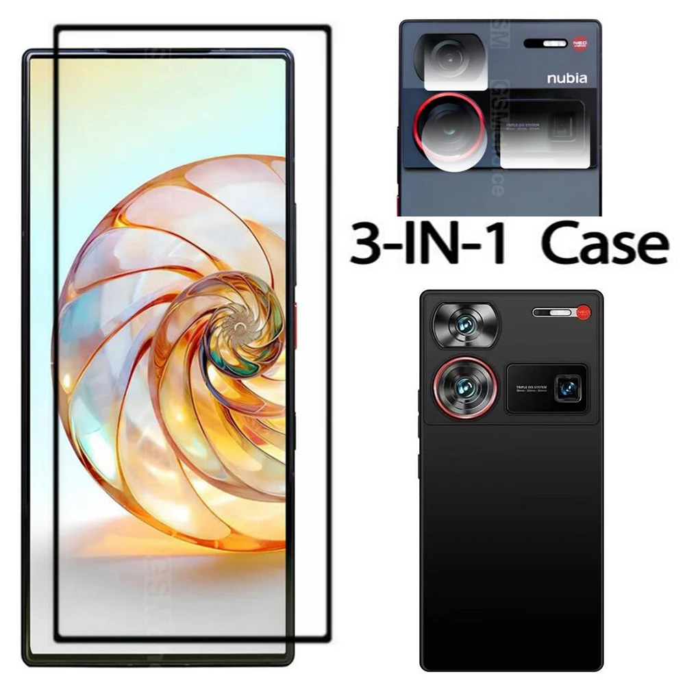 3-in-1 Case Glass For Nubia Z60 Ultra Screen Protector Glass Full Protection on For Nubia Z60 Ultra  Camera Lens Glass