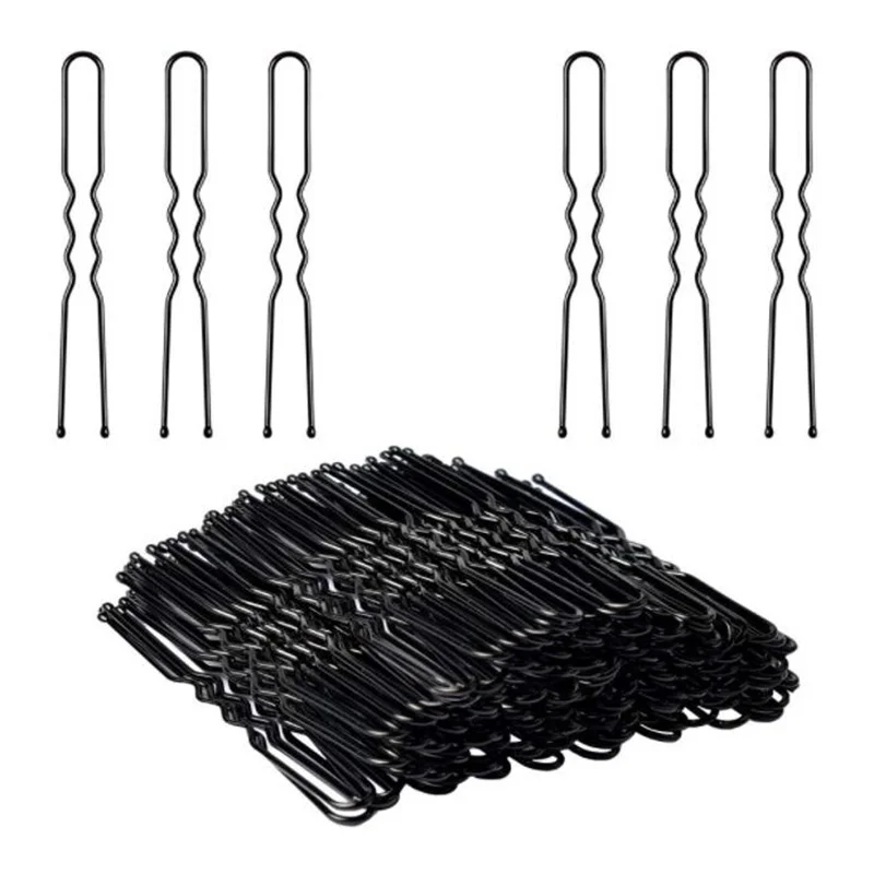 50 pçs 6cm em forma de u pino de cabelo clipe de goma fivela barrette alicate para verão feminino acessórios de noiva headdress decoração