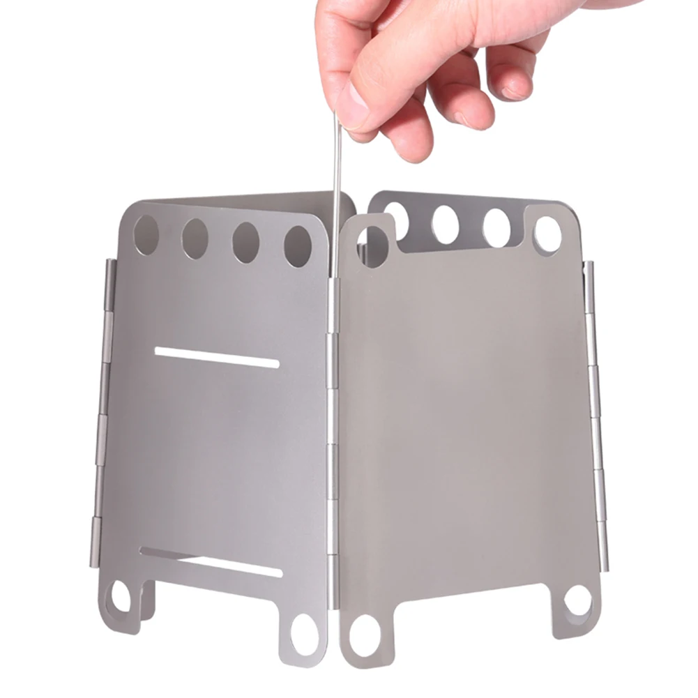 مواقد التخييم في الهواء الطلق كيس التخزين موقد قابل للطي S 293 جرام للطي موقد الخشب التيتانيوم سهل الاستخدام للتخييم نزهة #6