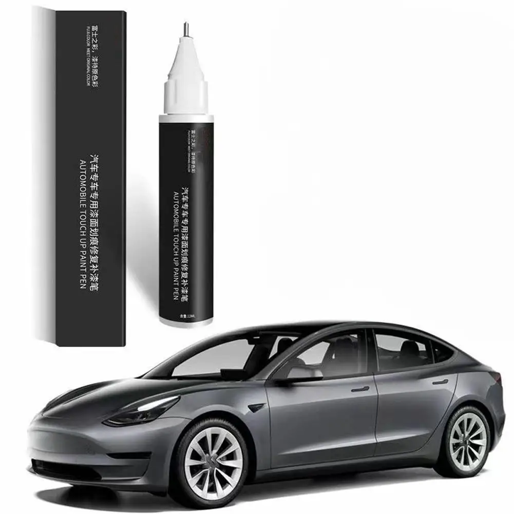 For Tesla Paint Touch Up Pen Wheel Scratch Remover Repair Y X S Automotive Paint Fixer Pen White Black Silver Red Blue