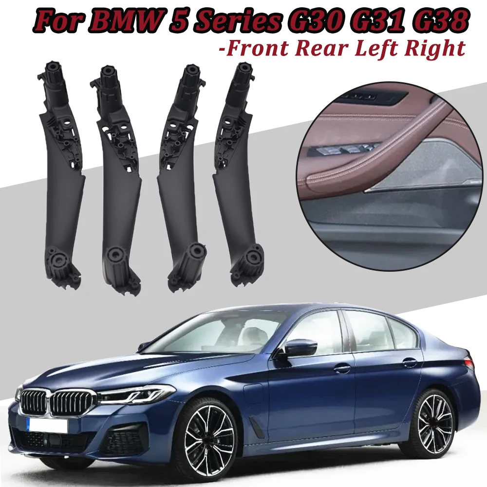 For BMW 5 Series M5 G30 G31 G38 F90 520 523 Interior Doorknob Car Door Handle Inside Panel Trim Carbon Fiber Door Pull Handle