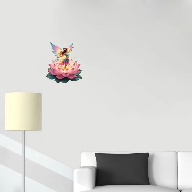 Three Ratels CF107 Elegant Fairy  in Flowers Art wall stickers for home decoration