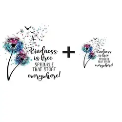 Colorful Dandelions Heat Transfer Clothes Stickers Iron On Patches Diy Heat Transfer Sticker For Shirt Decal Factory Wholesale