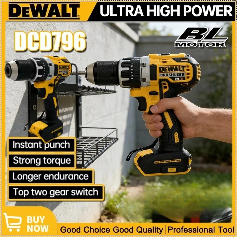 

Бесщеточная ударная дрель-шуруповерт Dewalt DCD796, многофункциональный аккумуляторный инструмент, совместимый с батареями Dewalt