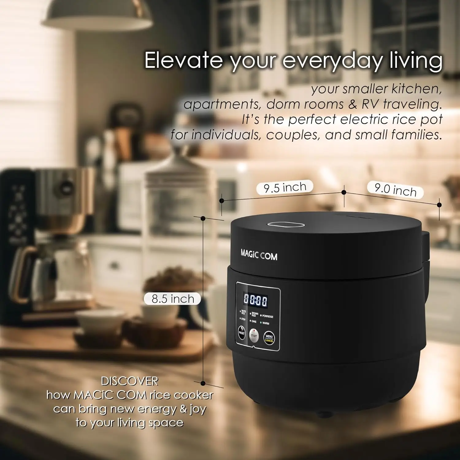 Рисоварка, 4 чашки (сырой), 8 чашек (приготовленных), маленькая рисоварка с пароваркой, здоровое приготовление и подогреватель одним касанием, мультиварка с