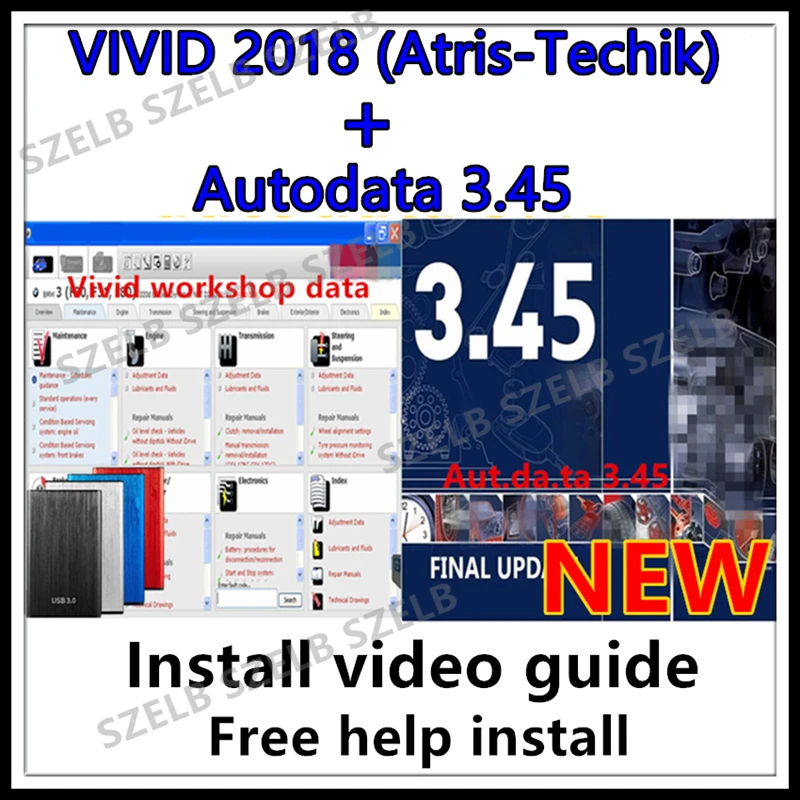 Newest Automotive Vivid Workshop 2018.1 (Atris-Technik) Europe Repair Software Atris Parts vivid 2018 autodata 3.45 Car Software