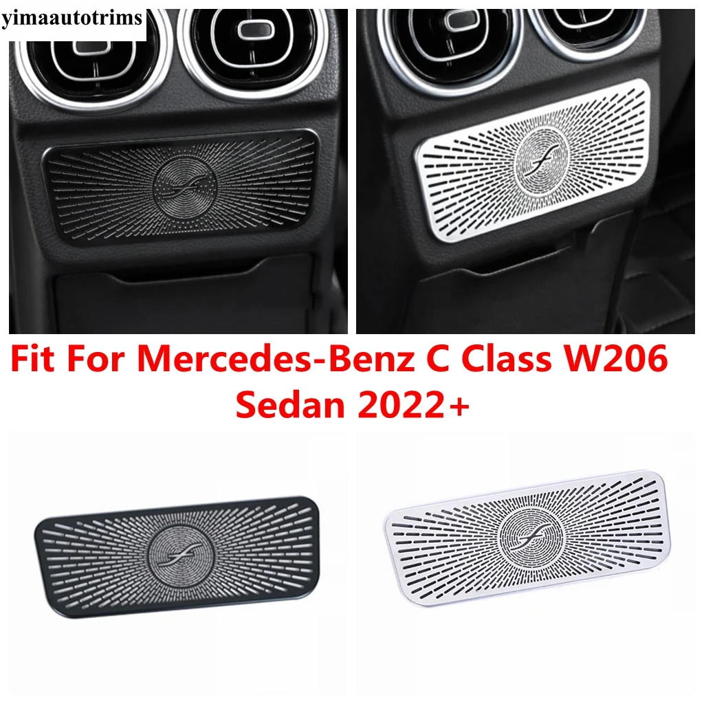 

Rear Armrest Box AC Air Outlet Anti Kick Panel Cover Trim Stainless Accessories For Mercedes-Benz C Class W206 Sedan 2022 - 2024