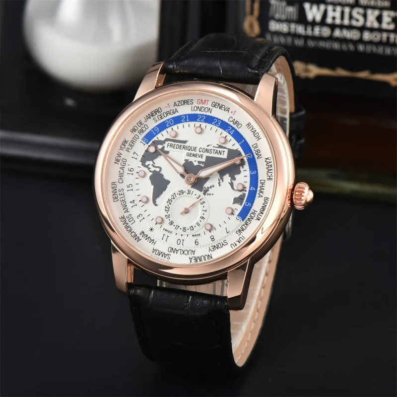 Two-hand half-belt round Frederique  business simple 2025 quartz watch