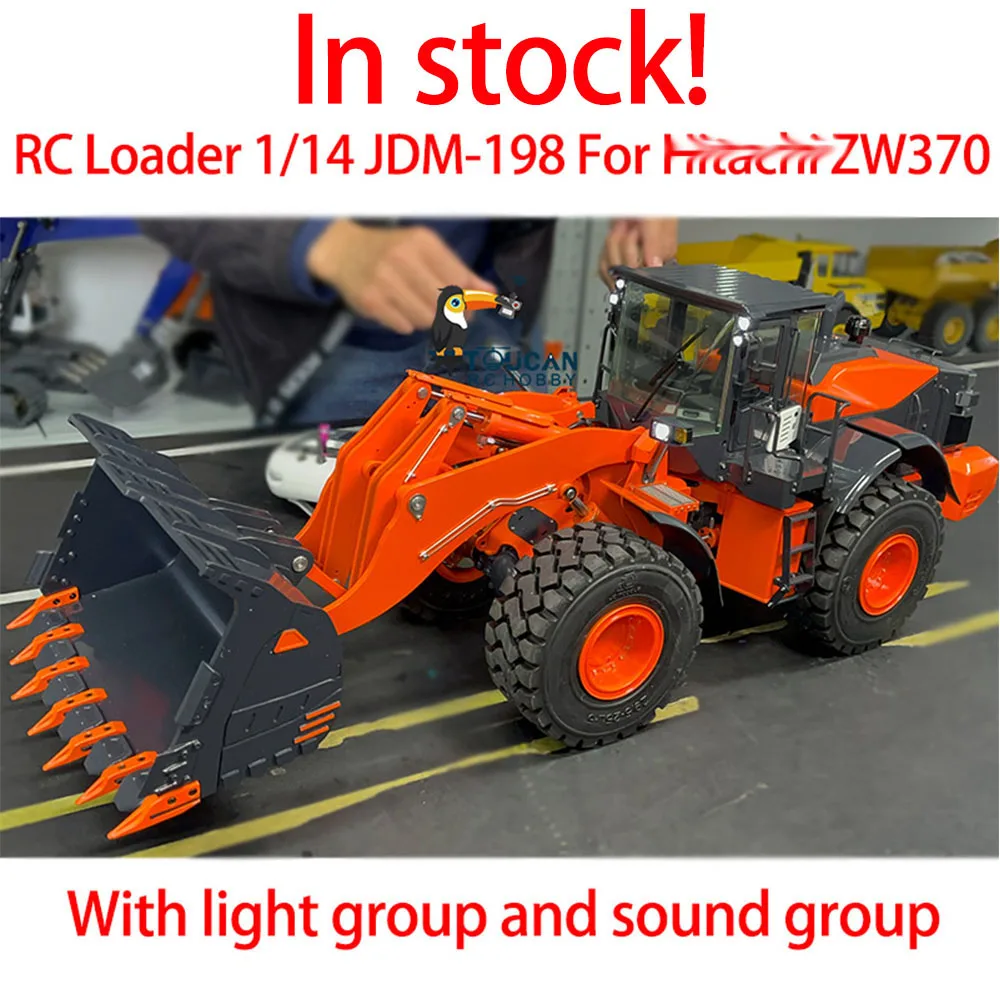 

JDMODEL 198 1/14 RC Loader Wheeled Hydraulic Remote Model for H-tachi ZW370 W/ Sound Light System Flysky i6s DIY Parts