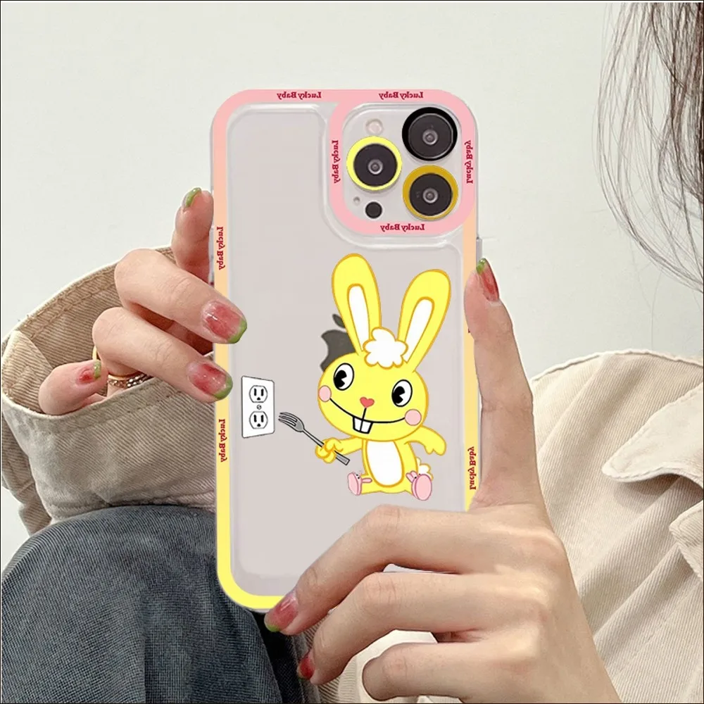 Cute Cartoon Happy tree friends Phone Case For iPhone 13 14 Pro Max XS XR 12 11 Pro 13 Mini 6 7 8 Plus Soft Clear Back Cover