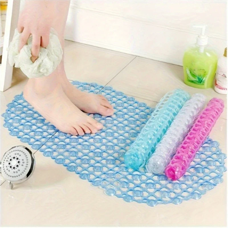 PVC Anti-skid Suction Cup Bath Mats Soft Massage Mat with Non-slip Bathtu Bath shower Anti Slip Bathroom accessories Multicolor