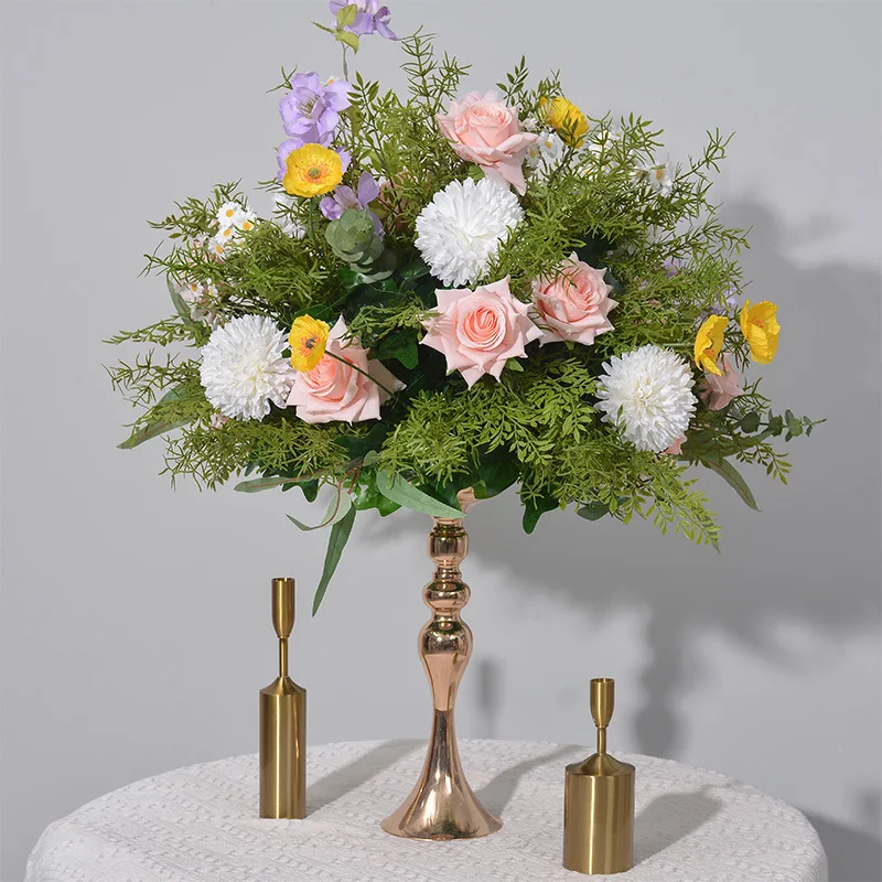 Großhandel Bunte Künstliche Rosen-Grüngut-Blumenkugel Tischdekoration für Hochzeiten, Straßenbegleiter und Schaufenster-Blumendekor – Detail 9