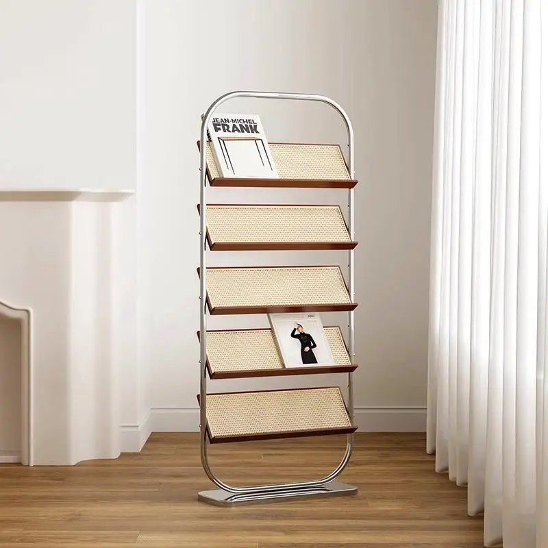 Medieval solid wood magazine multi-layer storage promotional materials display rack