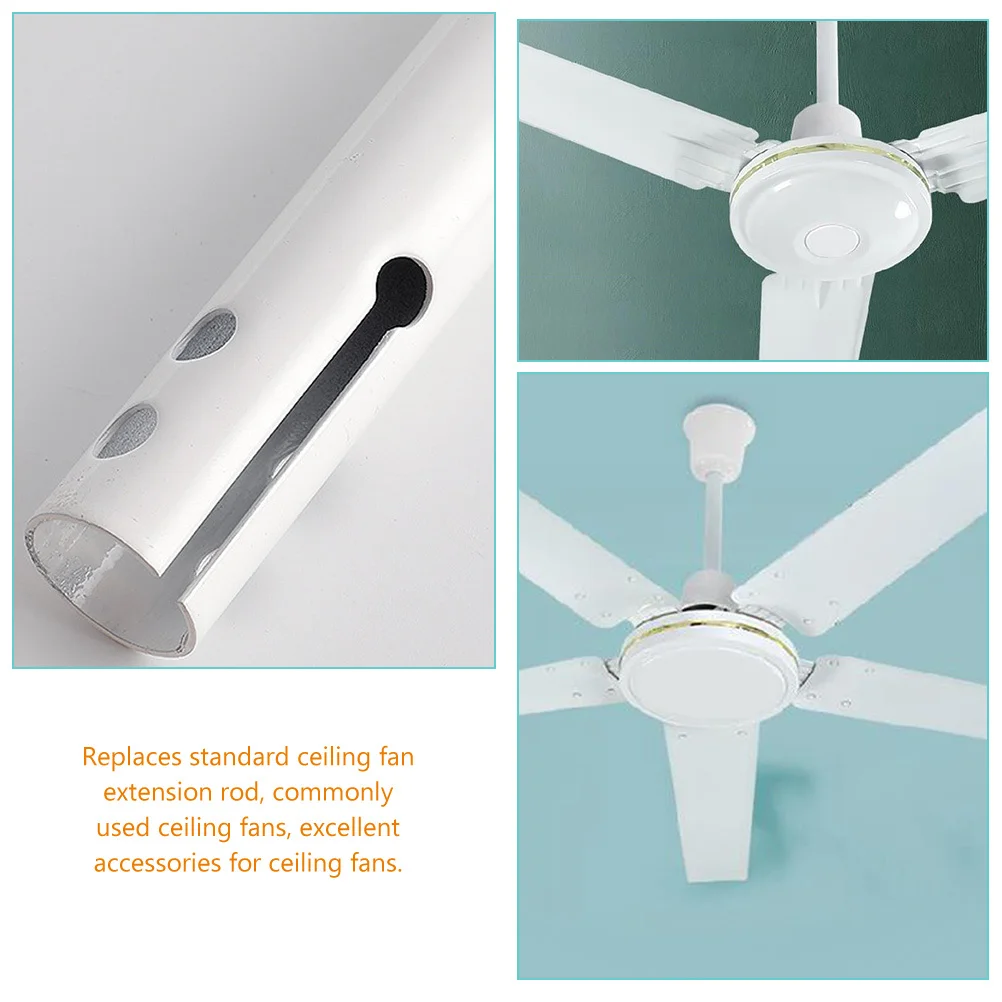

2Pcs Ceiling Fan Extension Rod Long Downrod Replacements Iron Material Smooth Surface Safe Convenient Fan Rod,fan Extension
