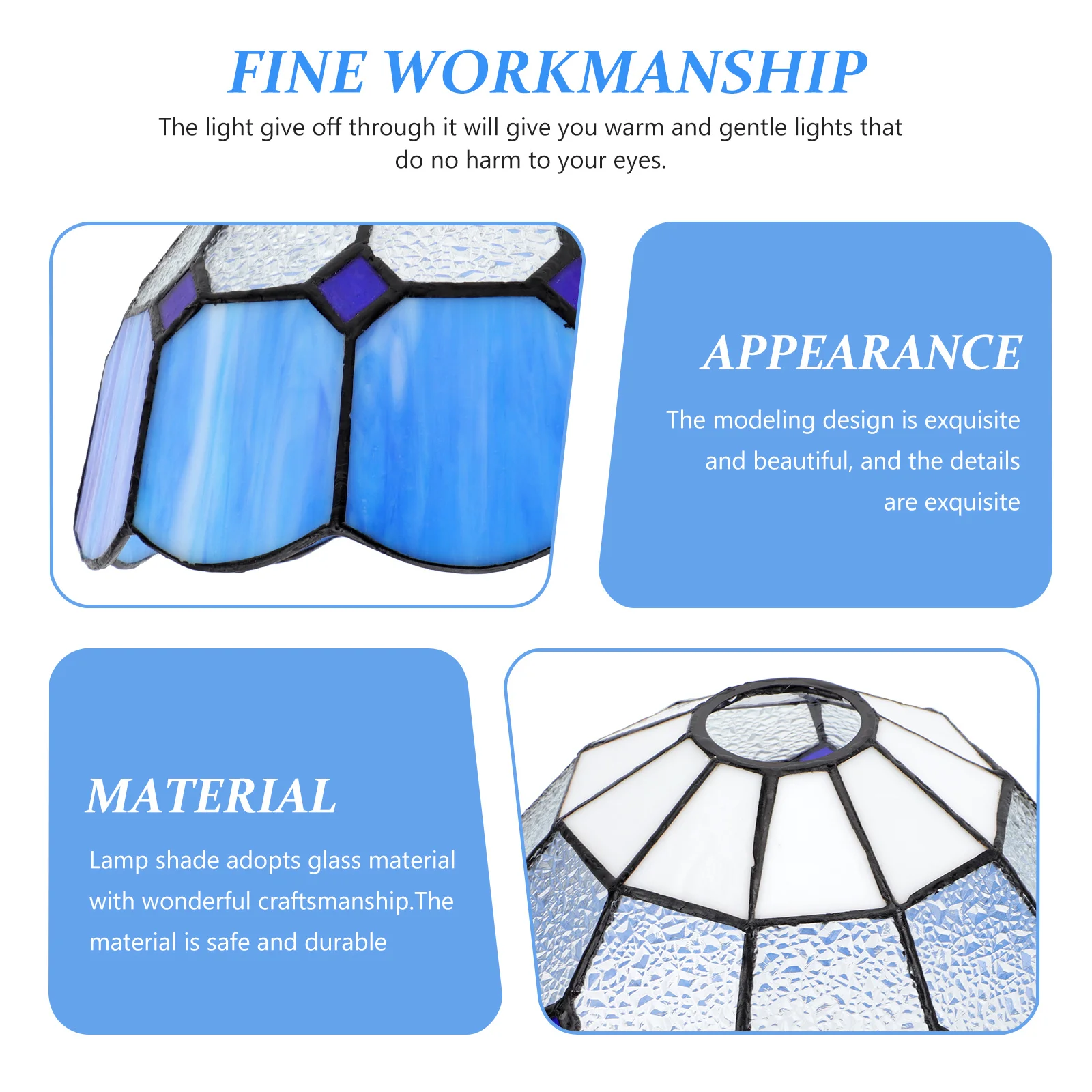 

Glass Lamp Shade Delicate Stylish Ceiling Light Shade Home Decorative Glass Lampshade Soft Warm Light Creative Lampshade