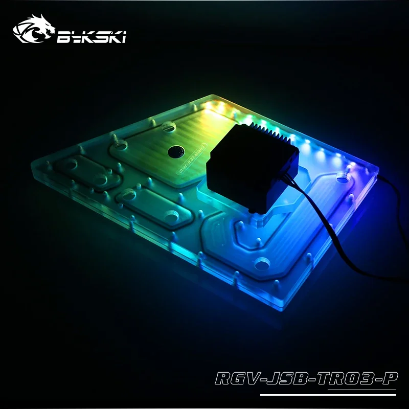 BYKSKI Acrylic Board Water Channel Kit Solution use for JONSBO TR03 Computer Case for CPU/GPU Block Support DDC Pump RGB/A-RGB