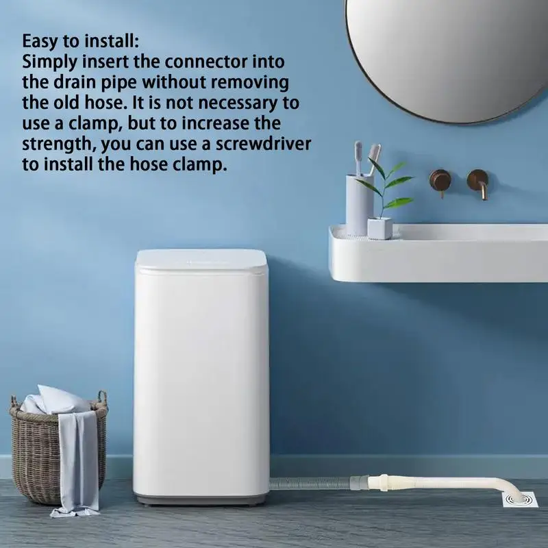 Washing Machine Hose Splitter Washer Pipe Adapter With Rubber Ring Pipe Connector Adapter Laundry Room Bathroom Fittings