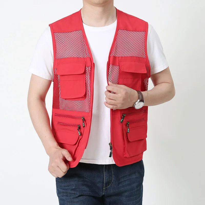 Tactical Vest for Men Summer Mesh Sleeveless Jackets MAN Men's Clothing Mens Coats Jackets Work Working Jacket