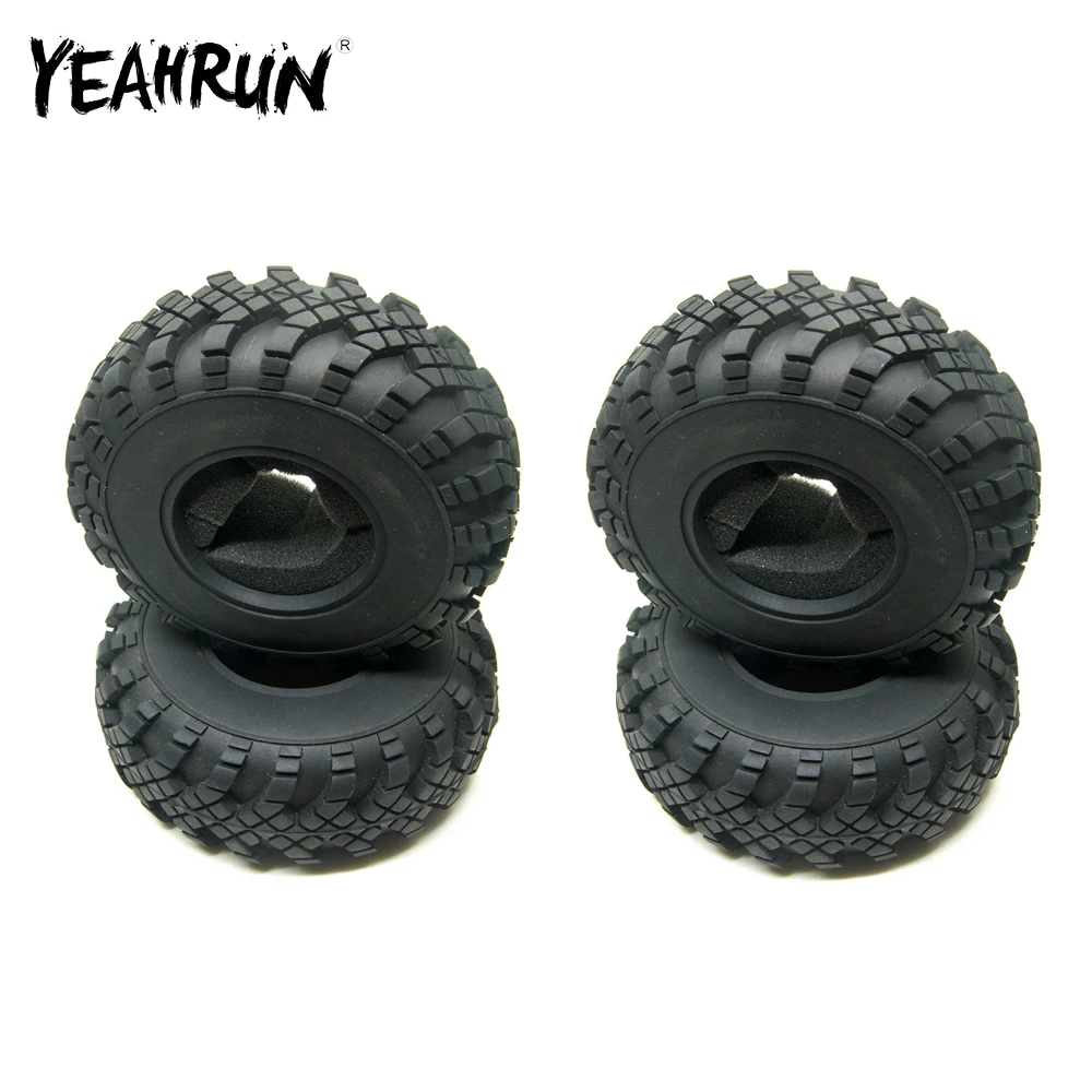 YEAHRUN 2.2 Cal 130mm gumowe opony do kół dla Axial SCX10 TRX4 1/10 RC Rock Crawler części zamienne do samochodów