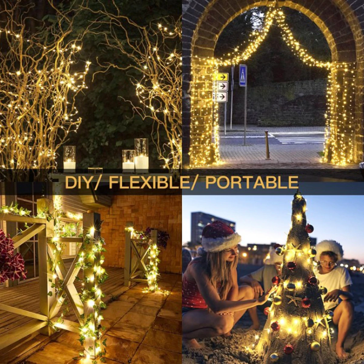 5M/10M/20M LED String Fairy Lights USB/Scatola batteria Ghirlanda remota Filo di rame Lampade a LED per la decorazione della festa nuziale di compleanno