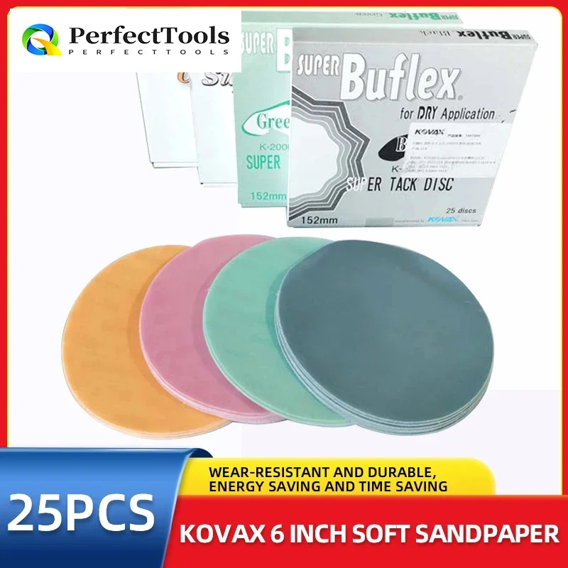 

25 Pcs Japan Kovax Sand Paper 6 Inch Automotive Sandpaper 1000 2000 And 3000 Grit Body Sanding Of The Car Abrasive Disc 150mm