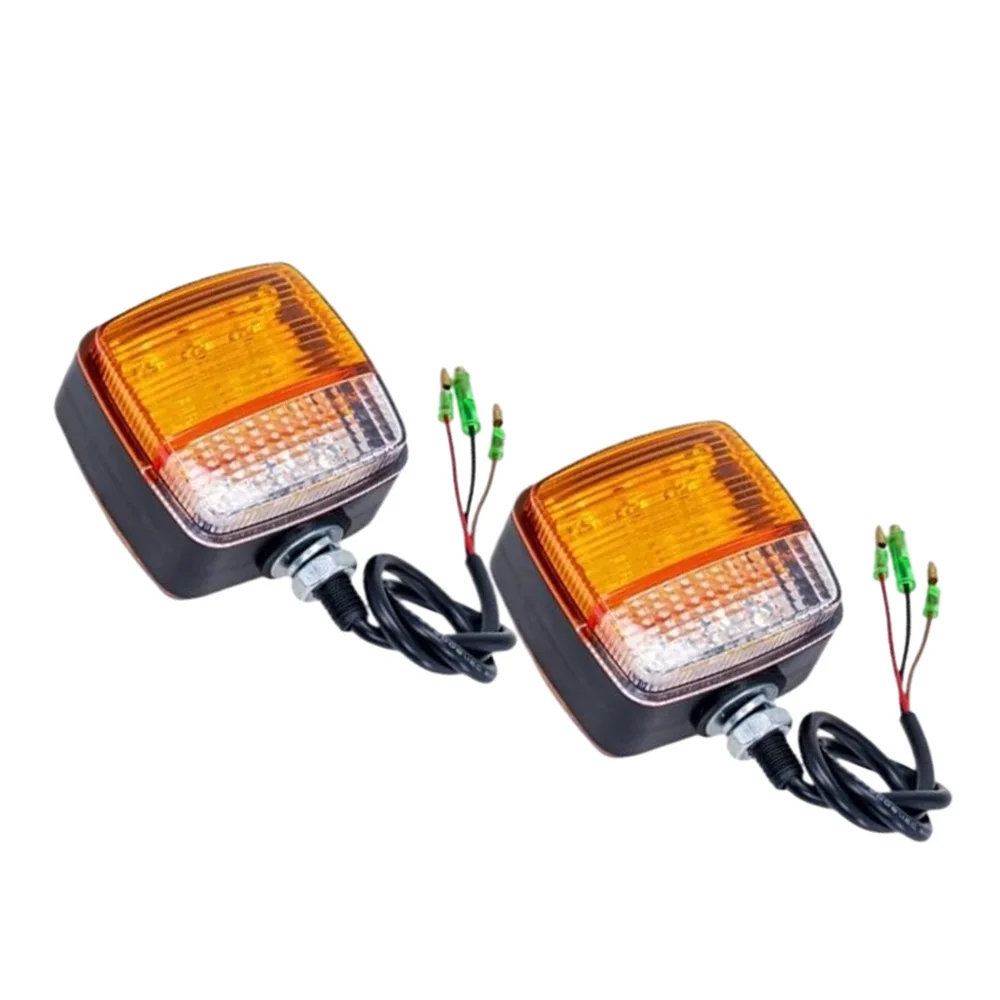 

2PCS Turn Signals Indicator Light 12-24V 13LED Double-Sided Forklift Side Lights 12V 24V Forklift LED Lamp White Amber Universal