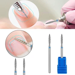 1Pcs Nail Drill Bits Diamond Flame Tornado Milling Cutter Cuticle Rotary Burr Manicure Pedicure Spiral Grind Head Supplies