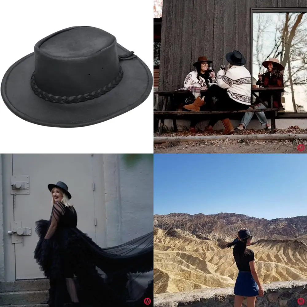 Unisex faltbarer Cowboyhut mit flacher Krempe, tragbares Design, verstärkter Rand für Outdoor-Aktivitäten