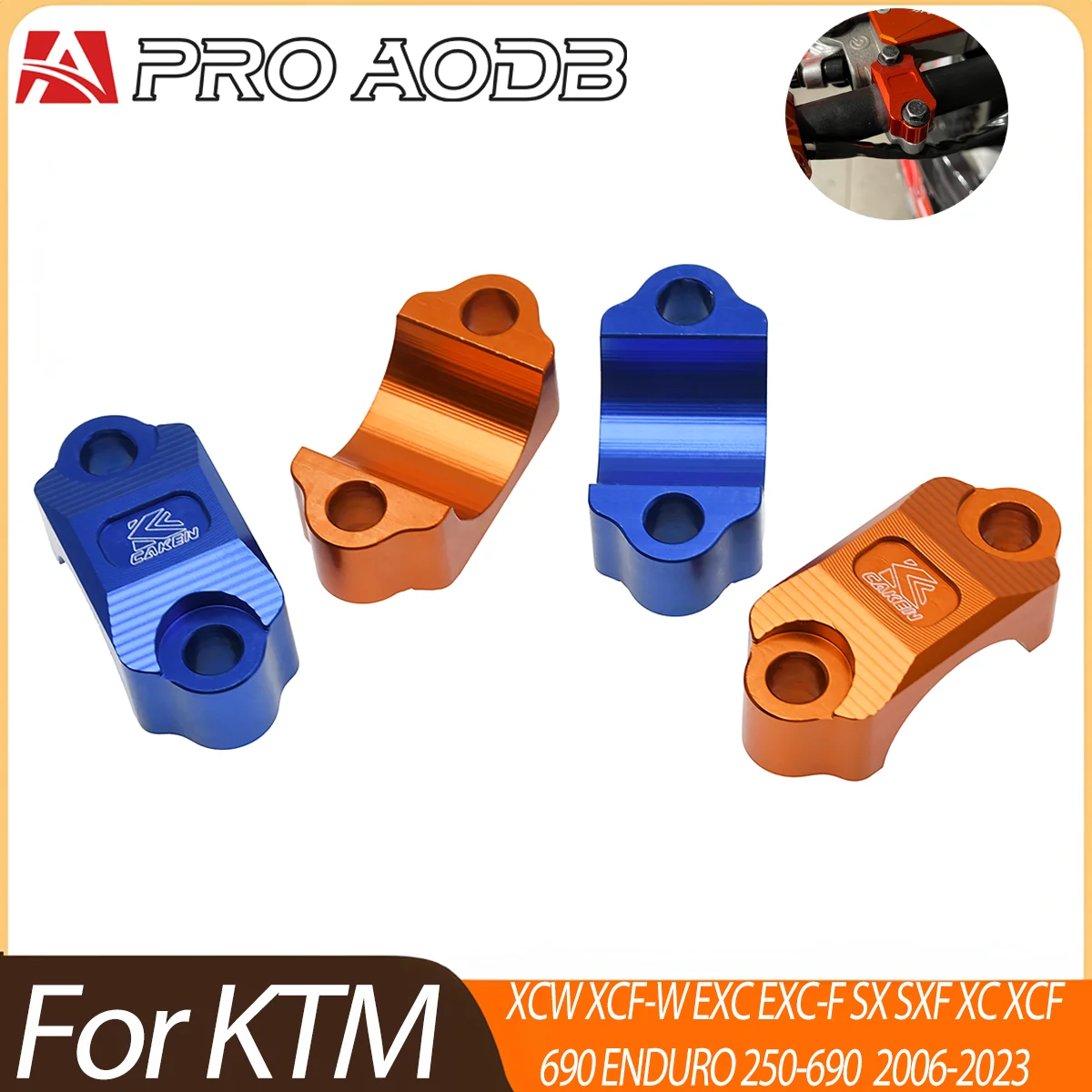 Capa de Fixação do Guidão CNC para KTM 250 300 350 400 450 500 530 EXC EXC-F SXF 65 85 SX Cilindro Mestre de Embreagem e Freio de Motocicleta