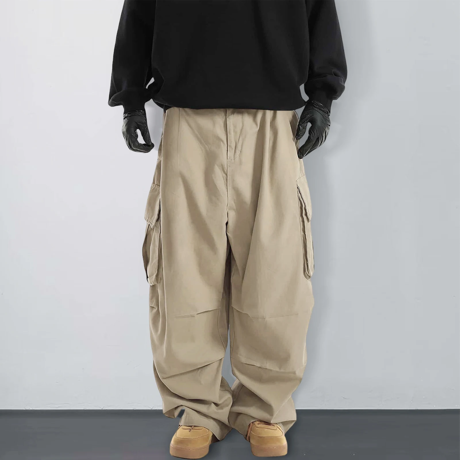 Plus Large Size Cargo Pants Men Cotton Straight Oversize Tracksuit Wide Leg Baggy Pants 2022 Spring Summer 5XL