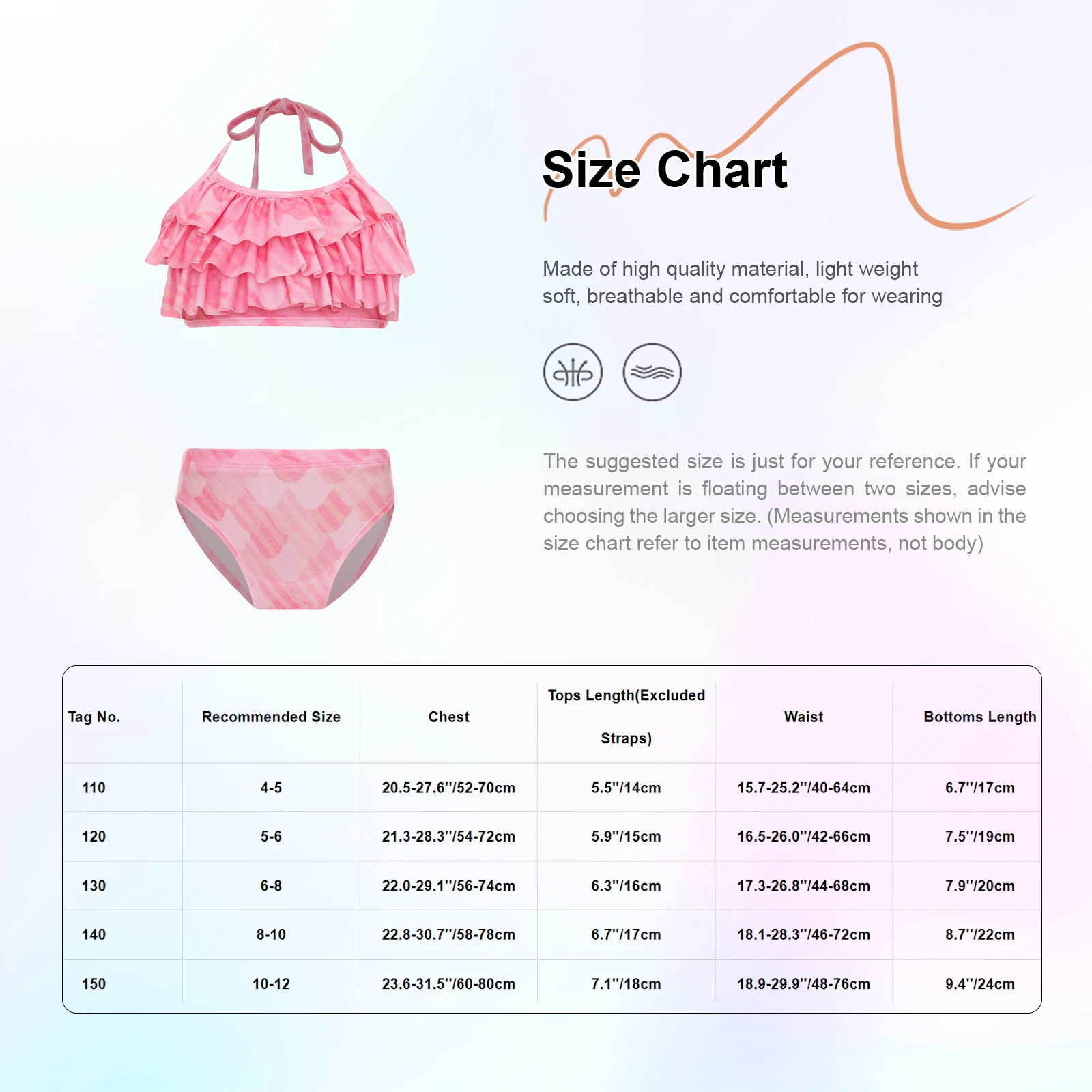 2 pezzi costume da bagno Swim Bikini set per bambini ragazze squame di pesce stampa sirena Halter Neck Ruffle Top con costume da bagno da spiaggia inferiore