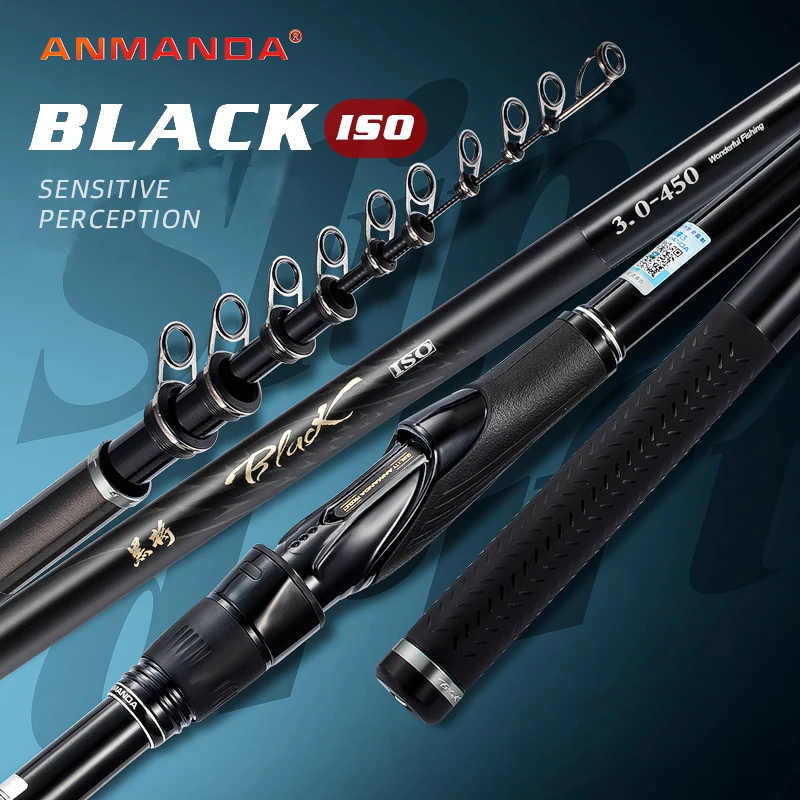 anmanda ultralight carbon fishing rod telescopico rod rod objeto grande distancia jogando varas para agua salgada 45m 53m 01