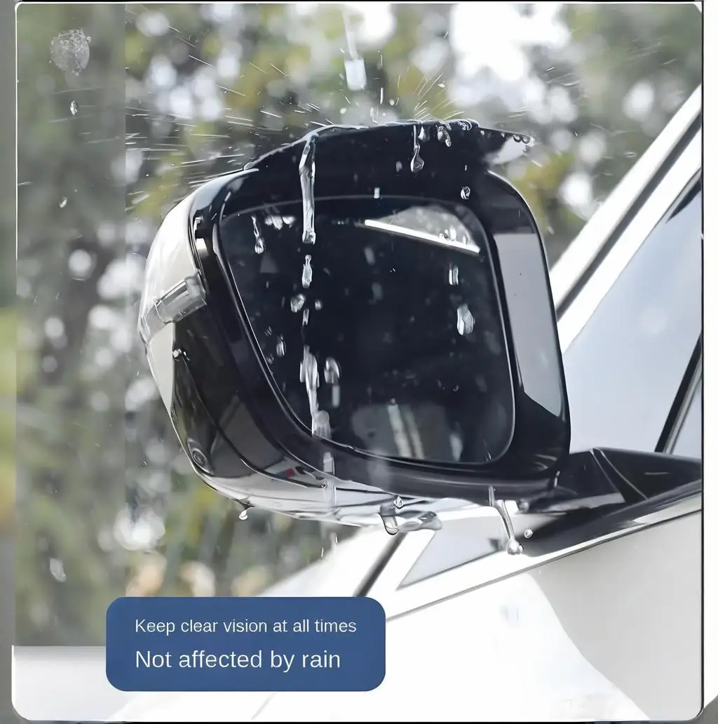 A Pair Car Rearview Mirror Rain Eyebrow Carbon Fiber Pattern Rain Shield Sun Shade Vision Protector for Auto Mirror Accessories