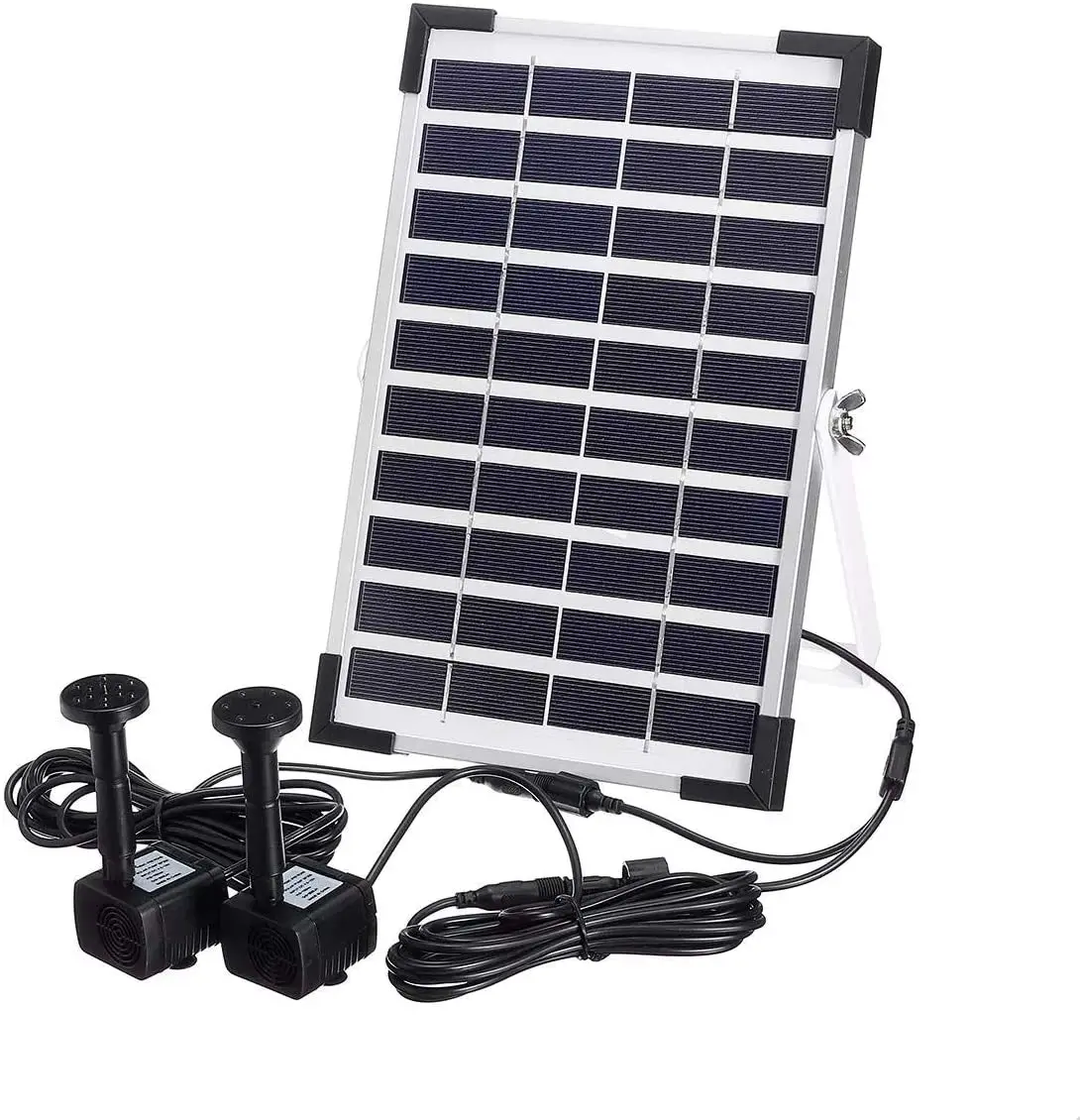 

Solar Powered Water Pump Outdoor Submersible Water Flow Adjustable for Bird Bath Fish Pond Garden Hydroponic Fountain Pumps