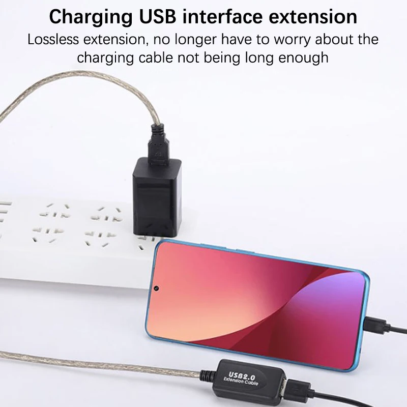 كابل تمديد USB من ذكر إلى أنثى ، موسع USB ، سلك مكرر مع معزز ، 5 م ، 10 م ، 15 م