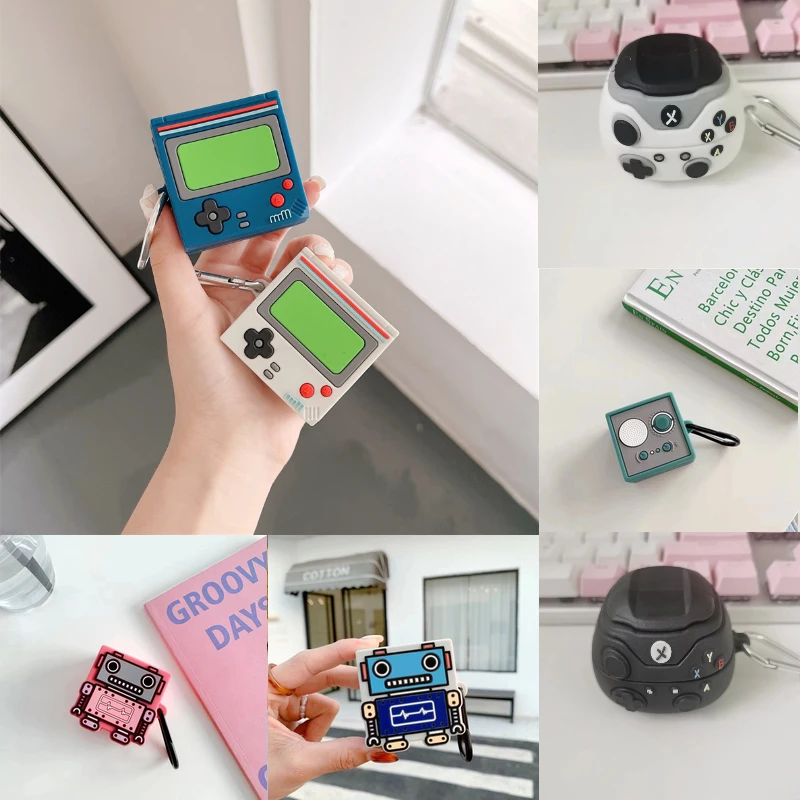 Mới Dễ Thương Tay Cầm Chơi Game Tai Nghe Chụp Tai Dành Cho Samsung Galaxy Nụ Sống/Buds2 Ốp Lưng Silicon Cho Galaxy Nụ Pro Tai Nghe hộp Có Móc Treo
