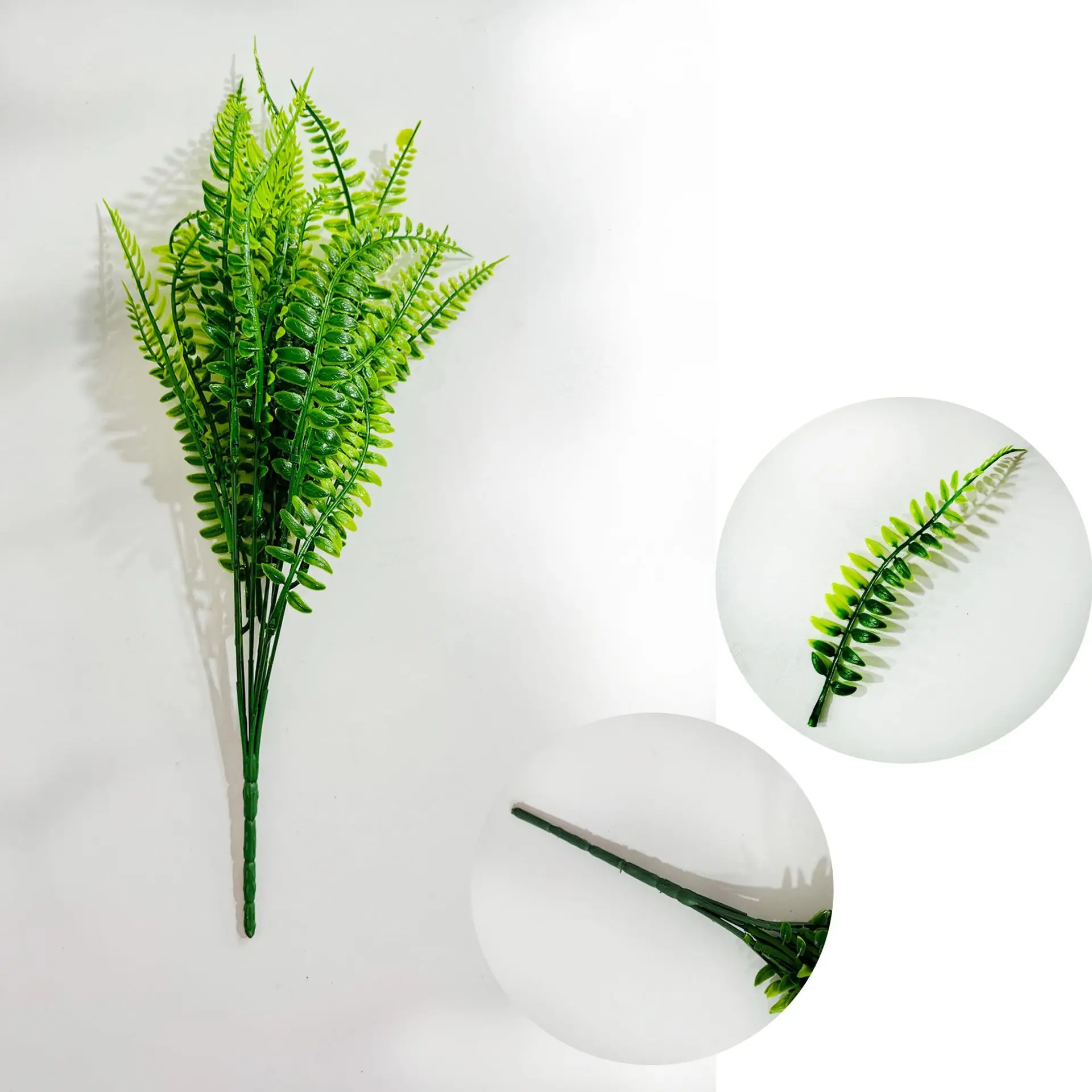 7 شوكة 21 ورقة العشب الفارسي محاكاة النباتات الخضراء 7 رئيس العشب الفارسي النباتات الخضراء الجدار الديكور العشب مقبض صغير باقة #6