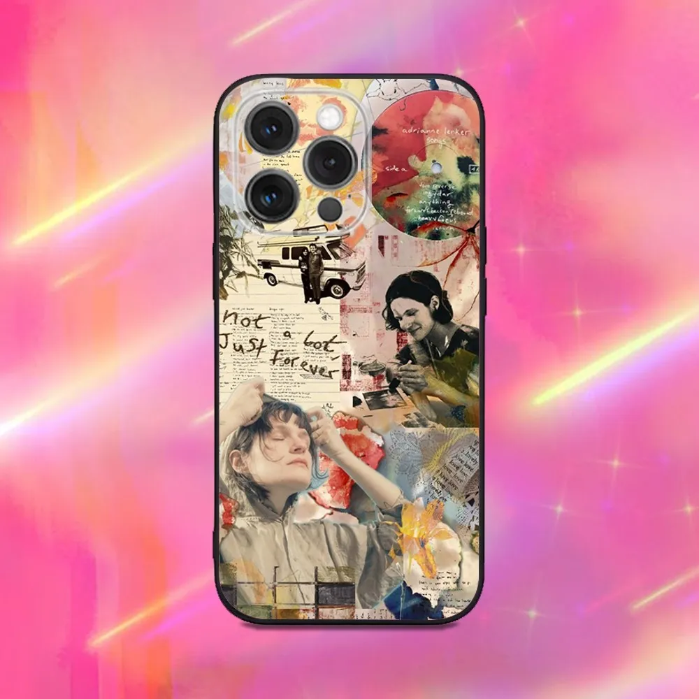 حافظة هاتف A-Adrianne L-Lenker لهواتف iPhone 16,15,14,13,12,11,Pro,Max,Plus,X,XS,XR,SE,8,7,Mini,Soft Silicone Black Case #6