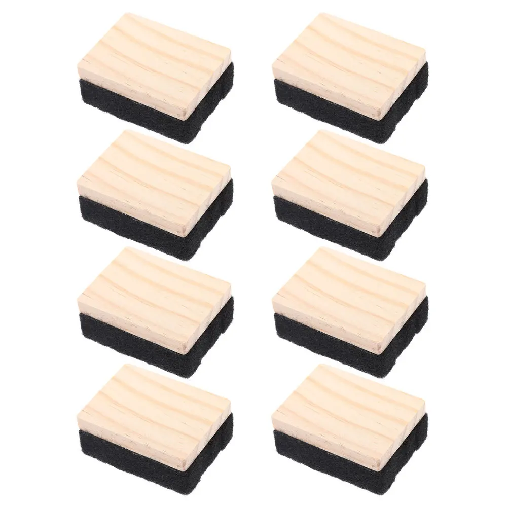 8 قطعة محايات السبورة الصغيرة من اللباد الخشبي منظف السبورة المتين للفصول الدراسية والمكاتب للاستخدام المنزلي ممحاة اللباد ممحاة السبورة