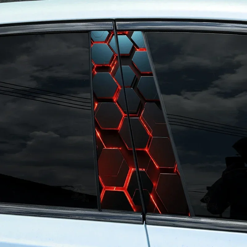 Car Pillar Sticker Universal DIY Personalised Modelling Decorative Protective Film Anti-scratch Exterior Accessories Stickers