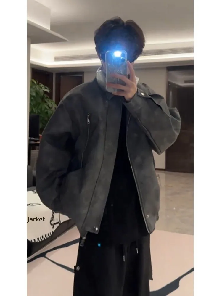 

Мужская кожаная куртка в стиле ретро в американском стиле, модная высококачественная мотоциклетная дизайнерская осенне-зимняя бейсбольная игровая куртка