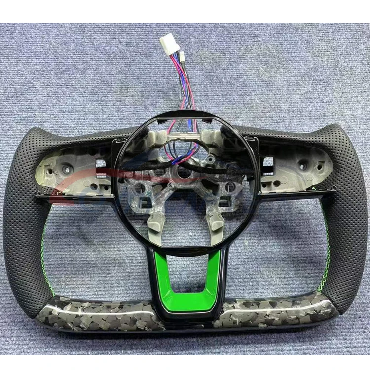 For ZEEKR 001 Carbon Fiber Steering Wheel LED RPM Handlebars