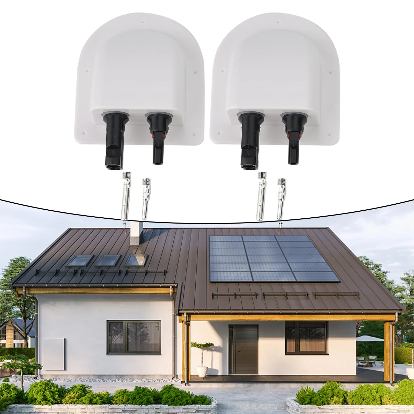 Waterproof Solar Panel Cable Connections Box For Housing Solar Cells RV ABS White Solar Connections Plug Terminal Photovoltaic