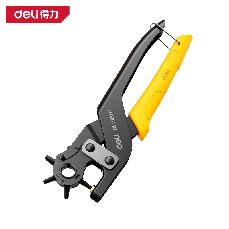 Deli Perforator Tang Nieuw Ontwerp Oogje Puncher DIY Tool Horlogeband Riem Huishoudelijk Ponsen Leathercraft Lederen Riem
